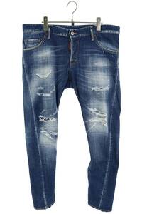 ディースクエアード DSQUARED2 23SS S74LB1265 Sexy Twist Jean サイズ:52 ダメージリペア加工ストレッチデニムパンツ 中古 BS99