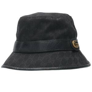 グッチ GUCCI 576587 4HG53 サイズ:L インターロッキングG GG柄バケットハット 中古 BS55