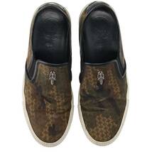 クロムハーツ Chrome Hearts SLIP ON スリッポン サイズ:39 CHプラスレザーパッチダガー付カモ柄レザースニーカー 中古 OS06_画像4