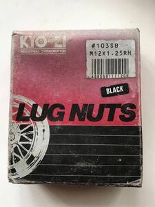LUG NUTS ホイール ナット KYO-EI [ 協永産業 ] ブラックメッキ ホイールナットM12 x P1.25(103-B) 16PCS 4穴 日産 スバル系