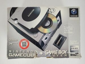 SE2817-0306-34 【中古】 任天堂 NINTENDO GAMECUBE エンジョイプラスパック シルバー 本体 ゲームキューブ + ゲームボーイプレーヤー