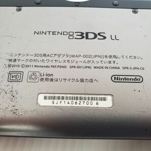 SE2878-0328-34 【中古・現状品】 任天堂 NINTENDO ニンテンドー 3DS LL シルバーXブラック SPR-001 ゲーム機 本体のみの画像8