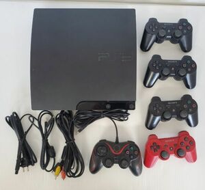 SE2799-0302-35 【ジャンク・現状品】 SONY PlayStation 3 PS3 プレステ3 本体 CECH-3000B コントローラー DUALSHOCK3 他 まとめセット