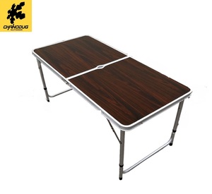 *CHANODUG OUTDOOR* wood grain *2 -step height adjustment * folding table * lantern paul (pole) attaching * camp table * outdoor table *BBQ*CAMP*5