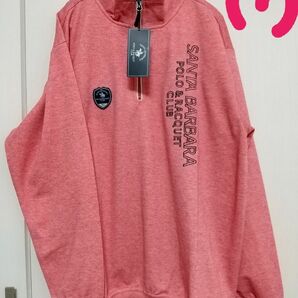 【新品】ピンク M 春夏 紳士トレーナー 長袖 メンズ スウェット ハーフジップ トレーナー ゴルフ スポーツ