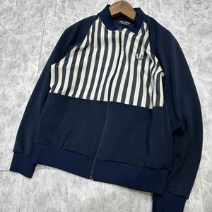 S @ 古着 '希少 ビンテージ' FRED PERRY フレッドペリー SPORTSWEAR ジップアップ トラックジャケット sizeM メンズ 紳士服 アウター NAVY 