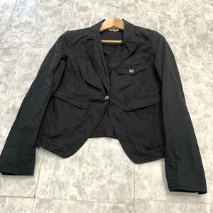 L ▼ 都会のカジュアルウェア '着心地抜群' DIESEL ディーゼル コットン100% テーラードジャケット 1釦 size:M レディース BLK