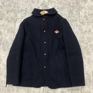 CC▼ 都会のカジュアルウェア '日本製' danton vetements de travail ダントン 牛革 くるみボタン ウールモッサ コート ジャケット size:38の画像2