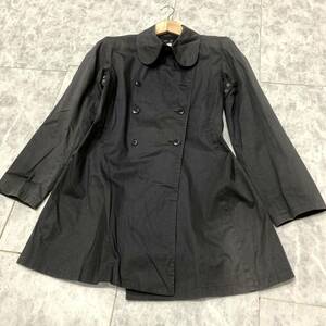 CC ▼ 洗練されたデザイン!! 'フランス製' agnes b. アニエスベー コットン100% トレンチコート size:2 レディース アウター BLK