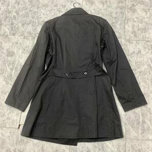 CC ▼ 洗練されたデザイン!! 'フランス製' agnes b. アニエスベー コットン100% トレンチコート size:2 レディース アウター BLKの画像6