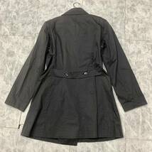 CC ▼ 洗練されたデザイン!! 'フランス製' agnes b. アニエスベー コットン100% トレンチコート size:2 レディース アウター BLK_画像6