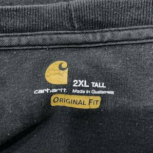 FF ▼ 大きいサイズ!! '着心地抜群' Carhartt カーハート ロゴプリント コットン100% 長袖 ロングスリーブ Tシャツ size:2XL トップス BLKの画像6