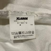 QQ ▼ 洗練されたデザイン!! '着心地抜群' XLARGE エクストララージ 袖プリント コットン100% 長袖 Tシャツ / ロンT size:L メンズ WHITE_画像8