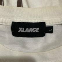 QQ ▼ 洗練されたデザイン!! '着心地抜群' XLARGE エクストララージ 袖プリント コットン100% 長袖 Tシャツ / ロンT size:L メンズ WHITE_画像7