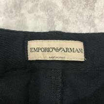 AA1 ▼ 洗練されたデザイン!! 'イタリア製' EMPORIO ARMANI エンポリオアルマーニ ストレッチ素材 スラックスパンツ size:50 メンズ BLK_画像7