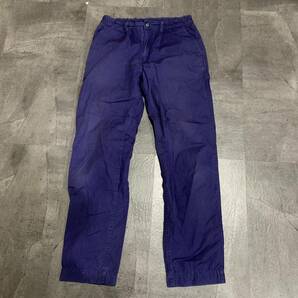 X▼ 都会のカジュアルウェア '日本製' danton vetements de travail ダントン ウエストゴム コットン100% スラックスパンツ size:38 PURPLEの画像2