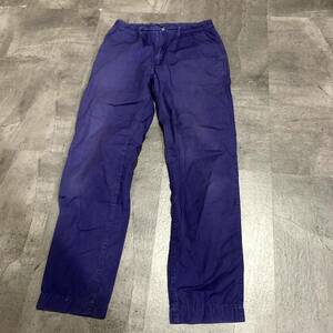 X▼ 都会のカジュアルウェア '日本製' danton vetements de travail ダントン ウエストゴム コットン100% スラックスパンツ size:38 PURPLE