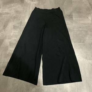 X V refined design!! ' put on footwear feeling eminent ' Theory theory waist rubber stretch material wide gaucho pants size:S lady's BLACK