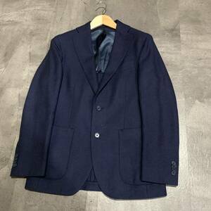 Y ▼ 洗練されたデザイン!! 'イタリア製' PAOLOSEMERARO ウール100% テーラードジャケット 2釦 size:46 メンズ NAVY 紳士服