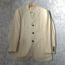 MM ▼ 洗練されたデザイン!! '日本製' DURBAN ダーバン コットン100% テーラードジャケット 3釦 size:96AB5 紳士服 beige_画像2