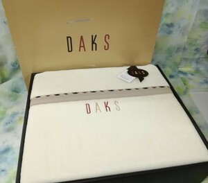 g_t T540 ☆DAKS ダックス 綿毛布 サイズ:140×200cm 綿100% 箱入り 【未使用保管品】