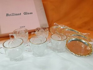g_t U147 ☆HIROTA GLASS 廣田硝子 BYRON Brilliant Glass 5客セット 【長期保管品】