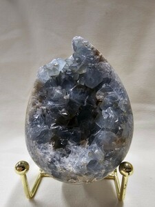 S-046 天然石　原石　セレスタイト　天青石 11.8×8.6×6.5cm 1201.4g