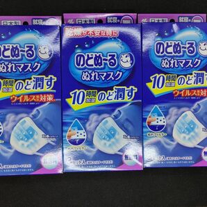 週末限定1個追加！【未使用】小林製薬 のどぬーる ぬれマスク 無香料 3セット入 おまけ付き 足すっきりシート