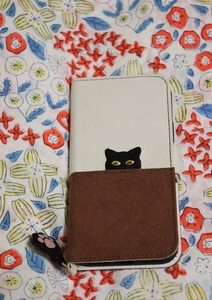 猫　ネコ　ねこ　cat スマホ カバー 手帳型カバー 　　検索：iphone アイフォン