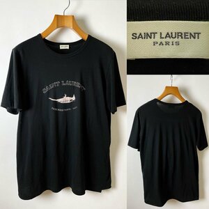 ★【送料無料 フランス製 美品】名作 Saint Laurent Paris サンローラン パリ FREE BIRD TOUR 1971 フリーバードツアー 半袖 Tシャツ M