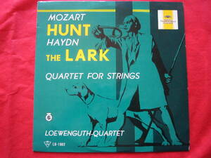 ■QUARTET　FOR　STRINGS　/　MOZART・HUNT・HAYDN・THE　LARK　/　 国内盤10インチLPレコード 　レーヴェングート弦楽四重奏団　