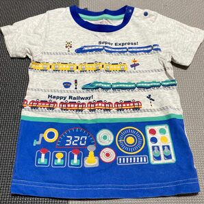 半袖Tシャツ　電車　2.3歳