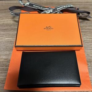 HERMES エルメス カルヴィ エプソン 名刺入れ カードケース 美品 ブラックの画像1