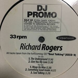 Richard Rogers dj promo EP soul talking アルバムサンプラー まず見ないレアEP ハネ系好きにもオススメ