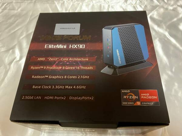 ★☆【やや難アリ品】Minisforum EliteMini HX90 AMD Ryzen9 5900HX(8C 16T)/32GB RAM+512GB SSD☆★