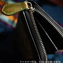 ジッパー/ラウンドファスナー/長財布/ロングウォレット/カウレザー/オイルレザー/レザーウォレット/革財布/牛革_画像5