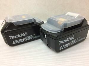 makita BL1860B 18V リチウムイオンバッテリー 2個セット ※使用回数不明 中古品 sykogu073147