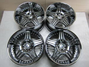 ☆RIVERSIDE TRAFFICSTAR MZ 19 x 9.5 +17 / 19 x 10.0 +11 ハブ73mm PCD114.3 x 5H リバーサイド トラフィックスター 深リム 希少 中古☆