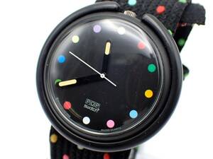 ●１円～☆swatch スウォッチ QZ メンズ腕時計 POP Swatch ポップ スウォッチ AG1988 黒文字盤/N3084-700⑤