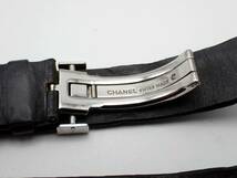 1円～☆CHANEL シャネル QZ レディース腕時計 マトラッセ Q.B.08150 黒文字盤 ラウンド/N021816_画像8