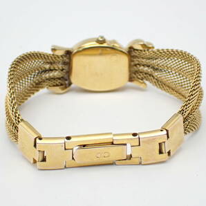 1円～☆Christian Dior クリスチャンディール QZ レディース腕時計 3021 ゴールド文字盤 ジュエリーウォッチ 2針/N141515の画像4