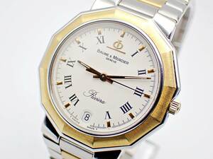 1円★★BAUME&MERCIER ボーム＆メルシエ リビエラ デイト 5131.3 クォーツ　メンズ ボーイズ 腕時計 /N079323