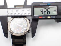 稼働品☆1円～☆Vivienne Westwood ヴィヴィアン ウエストウッド QZ メンズ腕時計 VW-24D6 クロノグラフ 黒文字盤 デイト/N03522_画像7