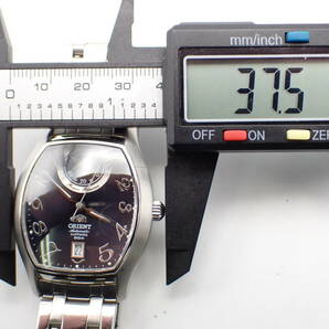 稼働品☆1円～☆ORIENT オリエント AT/自動巻き メンズ腕時計 SAPPHIRE 50m FDAE-CO 6V0928 パワーリザーブ デイト/N02027の画像8