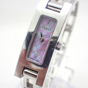 1円～★GUCCI グッチ 3900L QZ シェル文字盤 ブレスレットウォッチ レディース腕時計 H0213-250-6