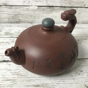 6P17 中国茶器 蘭 急須 朱泥 茶道具 煎茶道具 中国美術 骨董 蔵出し 旧家 1000-の画像1