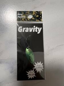 ディープパラドックス Deep Paradox Gravity グラビティ1.65g #14 マッディグリーン　エリアトラウト 管理釣り場 管釣り