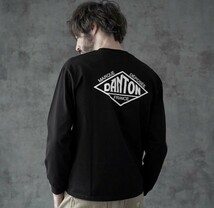 DANTON◆ダントン ロンT クルーネック 長袖Tシャツ42（L）／ワンポイントロゴ ロングスリーブTシャツ_画像5