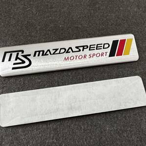 マツダ MS MAZDA SPEED★12*2.6CM★カーステッカー エンブレム プレート アルミ製 フェンダーバッジ シール 傷を隠す 2枚セット 553番の画像3