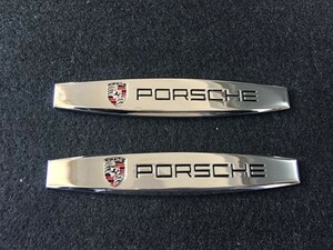 ポルシェ PORSCHE カーステッカー プレート 金属製 車用デカール エンブレム フェンダーバッジ シール 傷を隠す 2枚セット　13番